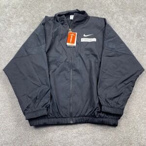 Nike Womens Basketball Track Jacket Black White Swoosh HF6484 010 Size M